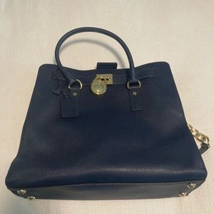 Large Michael Kors tote - Navy - never used!